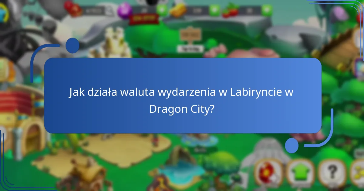 Jak działa waluta wydarzenia w Labiryncie w Dragon City?