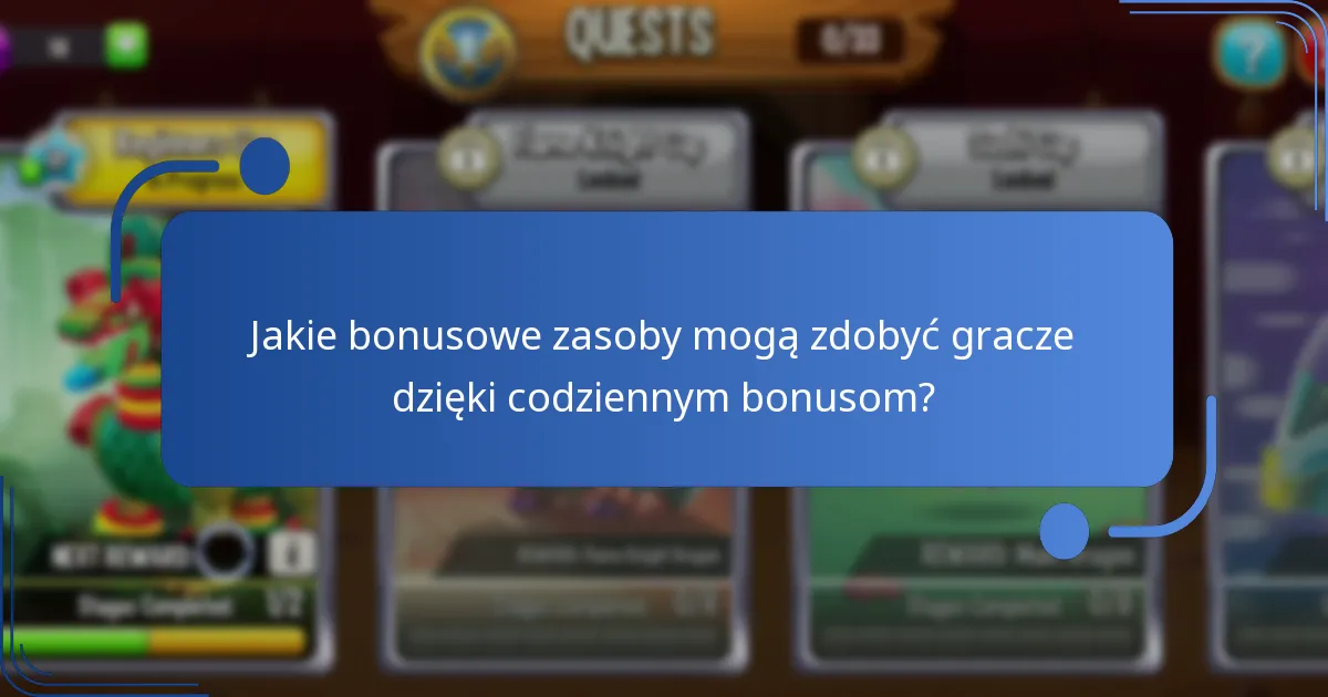 Jakie bonusowe zasoby mogą zdobyć gracze dzięki codziennym bonusom?